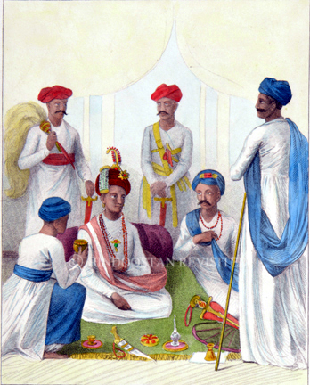 /data/Original Prints/Portraiture, Portraits, Occupations, Trades and Professions, People/THE MAHRATTA PESHWA AND HIS MINISTERS AT POONAH.jpg